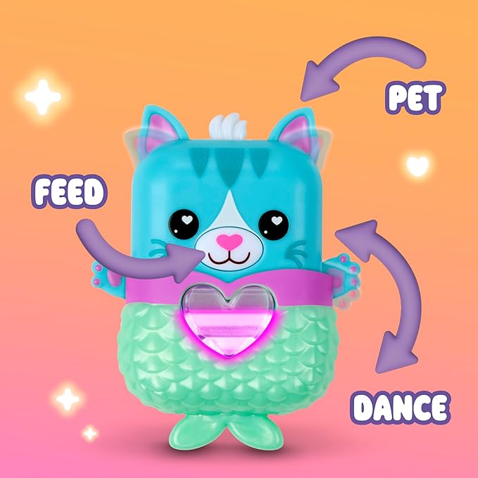 Pawtricia The Blue Kitty, Electronic Pet Cat, 70+ Responses, Interactive Fidget Toys for Girls & Boys Ages 5+