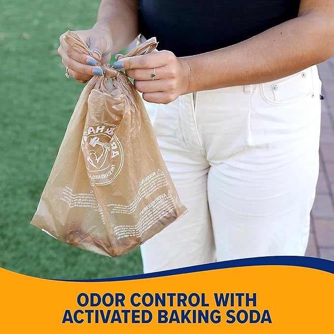 Arm & Hammer Pooper Scooper Swivel Bin & Rake Dog Poop Scooper with Petmate Heavy Duty Poop Bags 20 Count Refill Pack