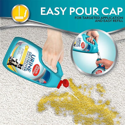 Simple Solution Urine Destroyer, Enzymatic Cleaner and Urine Odor Eliminator, Pet Stain Remover, Dog Pee Stain Destroyer, Cat Urine Neutralizer, Carpet Cleaner, Rug Deodorizer, Spot Cleaner, 1 Gallon