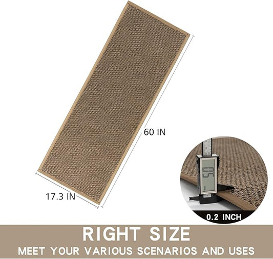Kitchen Mat 1 PCS, Cushioned Non Slip Rugs for Kitchen Floor, Absorbent Runner Comfort Standing Mats Washable for Kitchen, Office, Home (Brown, 17.3"x60")