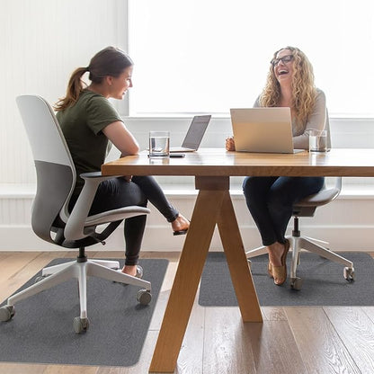 Sycoodeal Office Chair Mat for Hardwood Floor,Office Computer Gaming Chair Mat for Tile Floor,Large Floor Protector Rug,Anti-Slip,Easy to Clean,Grey(40"x48")