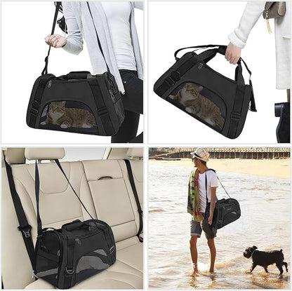 YLONG Cat Carrier Airline Approved Pet Carrier,Soft-Sided Pet Travel Carrier for Cats Dogs Puppy Comfort Portable Foldable Pet Bag,Airline Approved