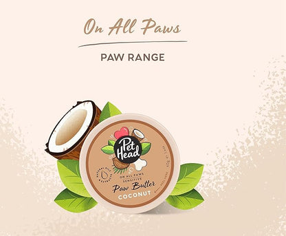 Pet Head On All Paws Coconut Paw Butter | Soothes & Nourishes for Soft Crack-Free Paws and Noses | Paw Moisturizer Balm | Vegan | Lick-Safe | Gentle Formula for Puppies | Made in USA | 1.4 oz.