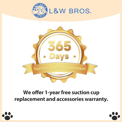 L&W BROS. Cat Window Perch Cushion Bed Hammock with 4 Updated Suction Cups Easy to Assemble Cat Window Bed for Heavy Large Cats (M 1Pc)