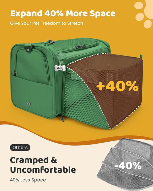 MIDOG Cat Carrier Soft for Small to Medium-Sized Cats,Up to 25 Lbs, TSA Airline Approved Soft Sided Pet Carrier