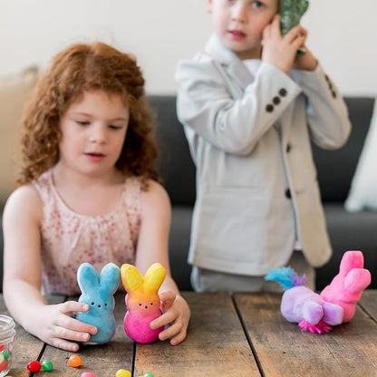 Animal Adventure | 4" Purple Unicorn Palm Pet Bunny Peeps Plush | Easter Basket Stuffed Animals for Kids | Marshmallow Candy | Huggable Soft Plushie Stuffers Buddy Toy | Collectable Gifts | Aged 3+