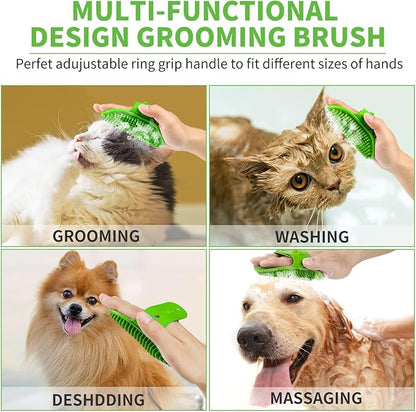 Professional 7 in 1 Dog Paw Cleaner for Dogs & Cats - Includes 1 Portable Paw Washer, 1 Bath Brush, 2 Dog Toothbrushes and 3 Absorbent Towels Note: Fits Paws 1.5 to 2.5 Inches Wide (Medium, Green)
