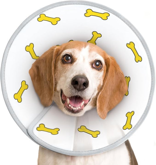 Supet Dog Cone Collar After Surgery to Stop Licking: Adjustable Recovery Elizabeth Collar Alternative for Large Medium Small Dogs, Plastic Pet Head Neck Cone (XL)