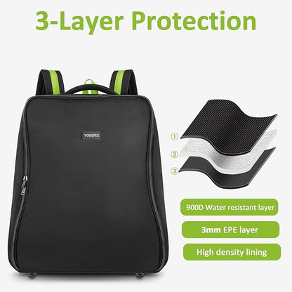 YOREPEK Padded Stroller Bag for Airplane Travel Fits for UPPAbaby MINU,MINU V2,MINU V3, Gate Check Stroller Bag with Large Inner Mesh Pocket, Sturdy Stroller Storage Backpack for Accessories