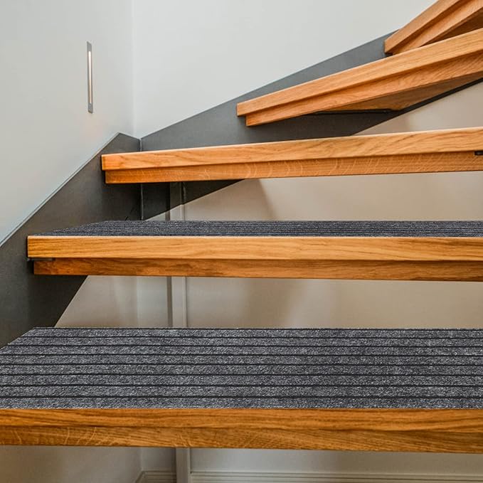 Outdoor Rug Indoor Outdoor Rugs Tread Stair Carpet Non-Skid Safety Rug Wood Steps Indoor Runners Dogs Cats Stair Rugs Keep Elders and Pets Safe Stair Treads Door Mats Outdoor