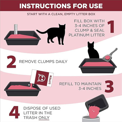 ARM & HAMMER Clump & Seal Platinum Multi-Cat Complete Odor Sealing Clumping Cat Litter, 14 Days of Odor Control, 18 lb X 2 Pack (36 lbs)