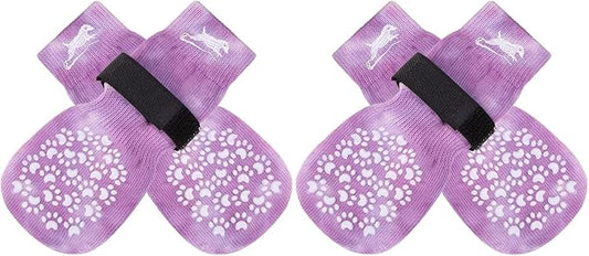 EXPAWLORER Anti Slip Dog Socks to Prevent Licking Paws, Dog Shoes for Hot Pavement, Dog Booties for Small Medium Large Senior Dogs, Traction Control Boots & Paw Protectors for Hardwood Floors