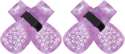 EXPAWLORER Anti Slip Dog Socks to Prevent Licking Paws, Dog Shoes for Hot Pavement, Dog Booties for Small Medium Large Senior Dogs, Traction Control Boots & Paw Protectors for Hardwood Floors