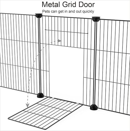 HOMIDEC Pet Playpen,Small Animals Cage DIY Wire Portable Yard Fence with Door for Indoor/Outdoor Use,Puppies,Kitties,Bunny,Turtle 48" x 24" x 16"