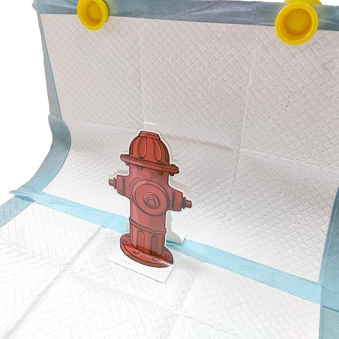 LIZEALUCKY Dog Pee Pad,10Pack Dog Pee Pad Trainer Paper Fire Hydrant Shaped Pet Diaper Pad Guide Pet Potty Guide for Dog Puppy