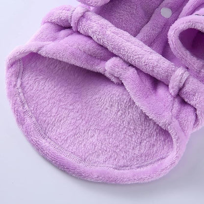Petyoung Pet Bathrobe Dog Pajama Thickened Hooded Bathrobe Quick Drying and Super Absorbent Dog Bath Towel Soft Pet Nightwear for Puppy Small Dogs Cats