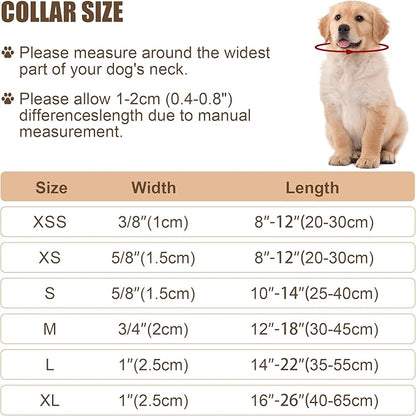 Reflective Dog Collar with Buckle Adjustable Safety Nylon Collars for Small Medium Large Dogs, Light Pink XL