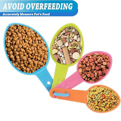 Pet Food Scoops Plastic Measuring Cups Set for Dog Cat and Bird Food, Set of 2