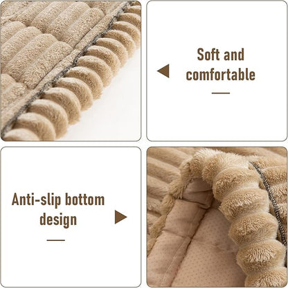 LiveGo Pet Couch Cover Dogs Washable Non-Slip Couch Protector Pet Friendly Dog Mat for Couches and Sofas (Milky Coffee, 90x160 cm / 35.4x63 in)