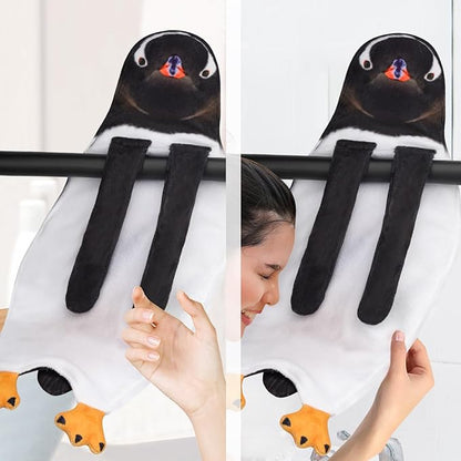 AGRIMONY Penguin Funny Hand Towels for Kitchen Bathroom - Cute Penguin Gifts for Kids Women Men Teens- Easter Valentines Mothers Fathers Housewarming Christmas Birthday Gifts for Animals Lovers