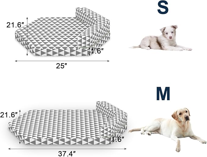 Orthopedic Dog Beds for Small Dogs, Pet Bed with Sides,Removable Bolsters & cleanable Cover，s