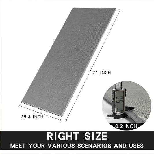Kitchen Mat, Rubber Backing Cushioned Non Slip Kitchen Rugs for Floor, Absorbent Runner Comfort Standing Mat Rug Washable for Kitchen, Office, Home, 35.4"x71" (Grey)