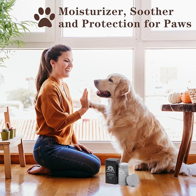 Cat Dog Paw Pad Balm Stick (2.4 oz) | Natural Dog Paw Blam Protector, Soother & Moisturizer for Cracked Dry & Damaged Paws, Nose & Elbows | Snout Soother for Dogs