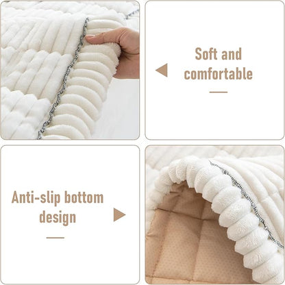 LiveGo Pet Couch Cover Dogs Washable Non-Slip Couch Protector Pet Friendly Dog Mat for Couches and Sofas (Milky White, 90x180 cm / 35.4x70.9 in)
