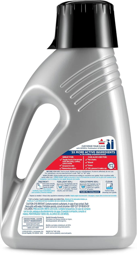 Bissell PRO OXY Carpet Deep Clean Solution,for use in leading upright carpet cleaners,48oz,Removes deep down dirt,stains & odors,(Pack of 2)
