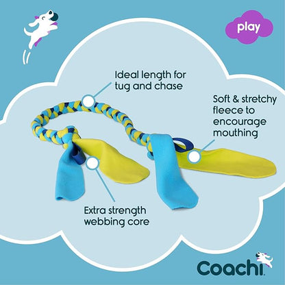 Coachi Tuggi Tug - Interactive Dog Toy for Tug of War & Play. Strong & Comfortable, Fun Reward Training, Great for Recall, Interrupting Biting & Chewing. Ideal for Agility and Suitable for Puppies
