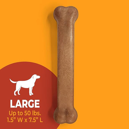 Nylabone Original Bone Strong Chew Toy for Dogs Made with Real Chicken, Durable Dog Chew Bones for Aggressive Chewers, Long-Lasting Flavor Keeps Dogs Busy, Large Dog Toys - Up to 50 lbs, 1 Count
