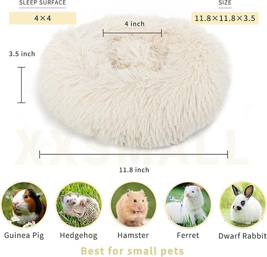Guinea Pig Bed Hamster Bed Hedgehog Bed for Hamster/Hedgehog/Squirrel/Tortoise/Lizard and Other Small Animal 11.8 inch Beige