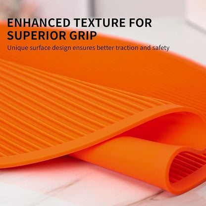 Pet Grooming Table Non-Slip Mat - Padded Mat for at-Home Grooming Dogs and Cats,Bathing Mat for Pets, Diameter: 22.4inch/57cm (Orange, Diameter: 22.4inch/57cm)