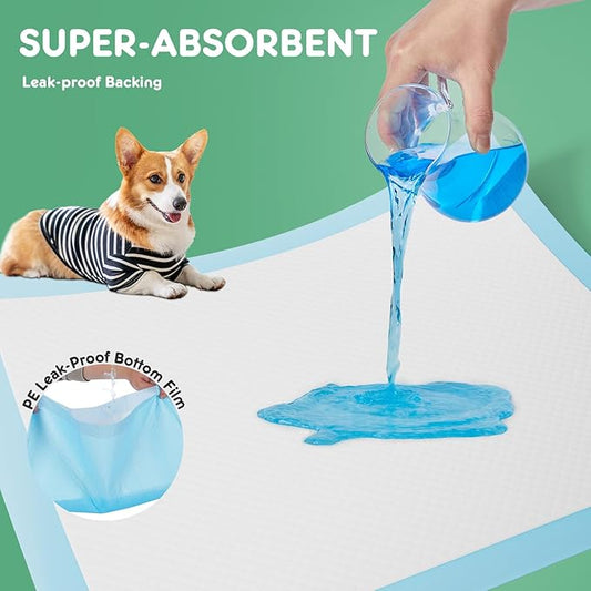 DUMOS 300 Count Puppy Pads for Dogs, 22" x 22" Potty Puppy Training Pad, Dog Cat Pee Pads, Super Absorbency Disposable Pet Leakproof Quick Drying Pad