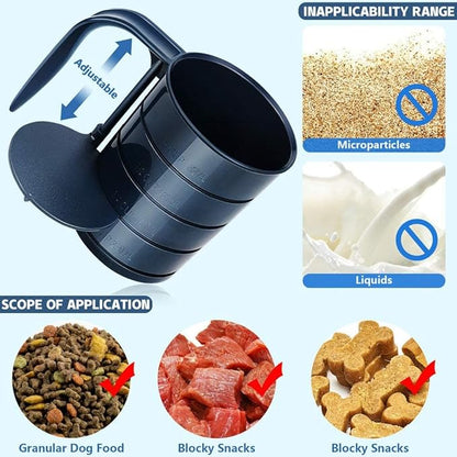 Dog Food Scoop Pet Food Scoops for Dogs 4 Capacity Cup in 1 Cup Measuring Scoop for Pets Dog Cat and Bird Solid Food (Includes 1/4 C 1/2 C 3/4 C 1 CUP)
