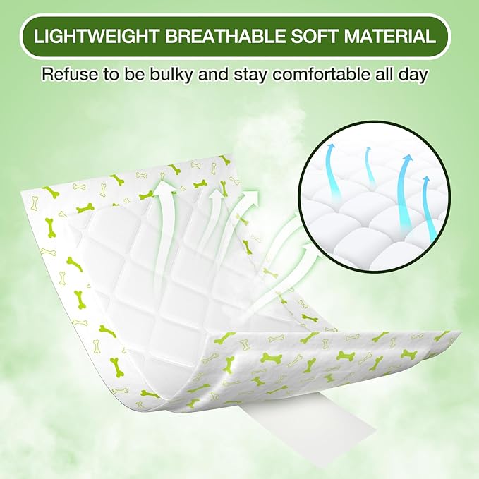 Dog Diaper Liners 150Pcs, Disposable Diapers Inserts for Male & Female Dogs, Booster Pads Fit Reusable Dog Belly Bands, Male Wraps and Period Diapers, Super Absorbent Leakproof Regular