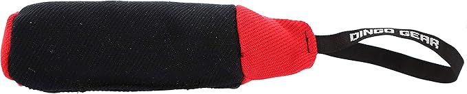 Dingo Gear Dog Tug Toy for Strong Dog, Bite Training, IGP, Fun, French Linen, Cylinder red S02783