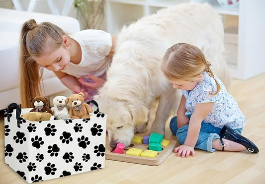 Rectangular Dog Baskets Gift Bins Empty Kids Storage Basket Baby Boy Basket Kids Dog Toy Storage Bin Organizer Box Room Decor for Home(Dog Bins)