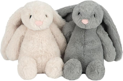 Best Pet Supplies Interactive Squeaky Dog Chew Toy, Ideal Dog Toys for Chewers, Small, Medium & Large Dogs, and Fetch Lovers - Bunny (Gray), Large