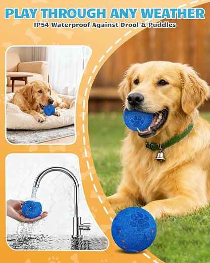 Interactive Dog Ball & Interactive Dog Toys for Medium/Large Dogs: Self-Moving, Auto-Vibrating & Bouncing Smart Ball - 3.1“ Chew-Resistant E-TPU, IPX7 Waterproof & Low-Noise(Include Gift Bag)