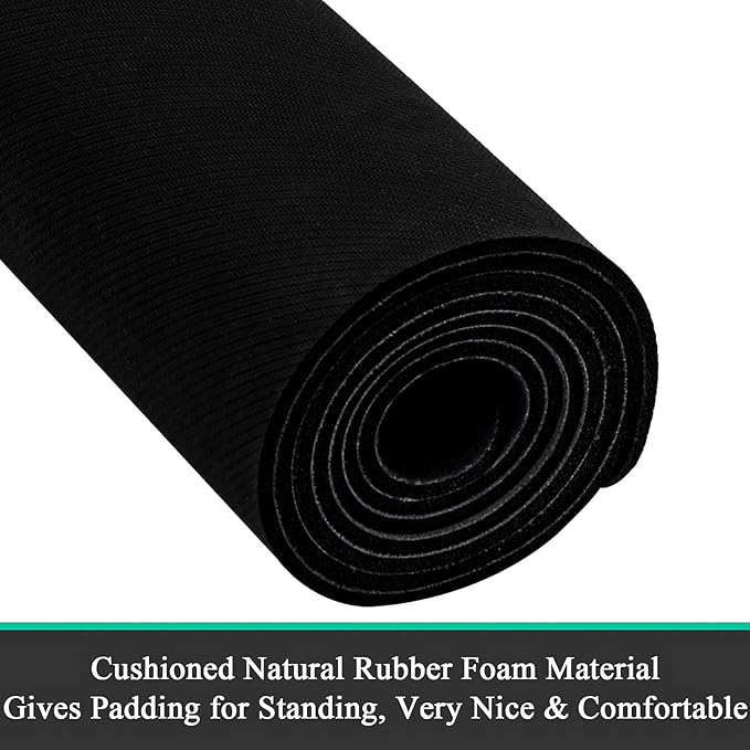 Pauwer Laundry Room Rug Runner 20"x48" Waterproof Rubber Laundry Mat Non Slip Kitchen Mats for Floor Washable Floor Mat Runner Rug for Farmhouse Mudroom Washroom Bathroom Decor