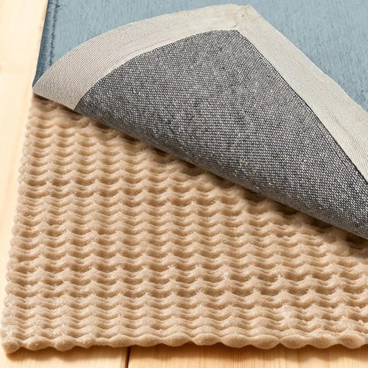 GORILLA GRIP Premium Dual Sided Extra Thick 2x6 Rug Gripper Pad for Hardwood Floors, Breathable Slip Resistant Pad Grips Under Carpet Area Rugs for Hard Surface Floor Protection, Easy Trim Mats, Beige