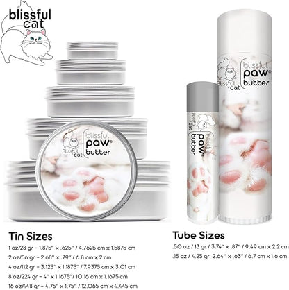 The Blissful Cat Paw Butter, Moisturizer for Dry Paw Pads, Softens and Protects Rough Feet, Versatile, Lick-Safe Balm, 2 oz.