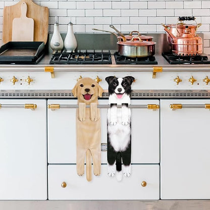 AGRIMONY Border Collie Dog Funny Hand Towels for Kitchen Bathroom-Dog Mom Dad Gifts for Women Men Teens Kids-Easter Mothers Fathers Days Valentines Housewarming Birthday Gifts for Animals Lovers