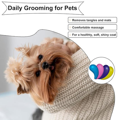 Gentle Grooming Puppy Brush with Gift Box ， Fit for Small Dog ， Yorkie, Shih Tzu, Maltipoo, Maltese and Pomeranian ，Toy Poodle Accessories, Soft Bristle (Black)