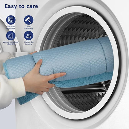 Dog Bed Mat, Crate Pad Reversible,Soft Kennel Pad, Washable Dog Crate Mat (Cool and Warm),Pet Sleeping Mattress for Small Medium Dogs XB009 (30''x20'',Blue)