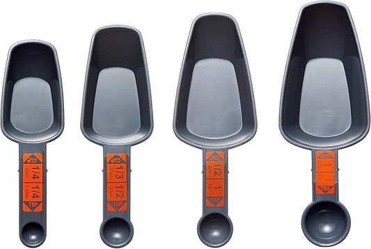 COMTIM Dog Food Scoop - Dog Food Measuring Cup Pet Food Scoop for Dog Cat, (Dog food Scoop Set Includes 1 Cup , 1/2 Cup, 1/3 Cup, 1/4 Cup)