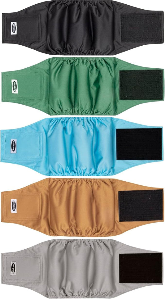 Male Dog Diapers, High Absorbing Dog Belly Bands for Male Dogs, Washable Reusable Dog Males Wraps(5 Pack)