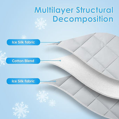 Dog Cooling Mat, Washable Dogs Cats Pet Non-Toxic Cooling Pads Summer Sleeping Kennel Mats，Pet Self Cool Ice Blanket for Indoor & Outdoor Dog Beach Essentials Light Gray Small