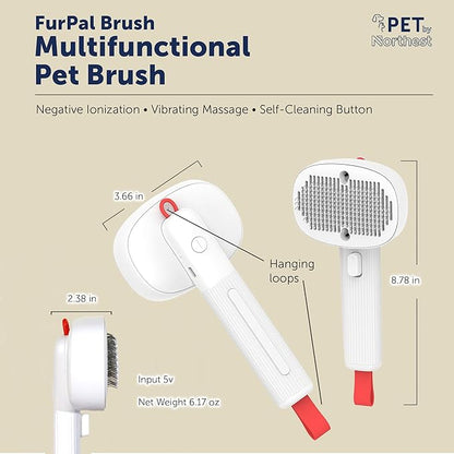 Multifunctional Pet Brush, Dog Brush for Shedding, Cat Brush for Shedding, Grooming & Hair Removal, Deshedding Dog Brush, Cat Brushes for Indoor Cats, Vibrating Massage & Negative Ionic Technology.